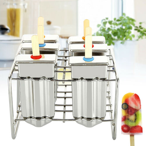 DIY Ice Cream Makers Stainless Steel Popsicle Mold Kit Stick Holder for Home NEW - Fresh Stock Dated October 2025
