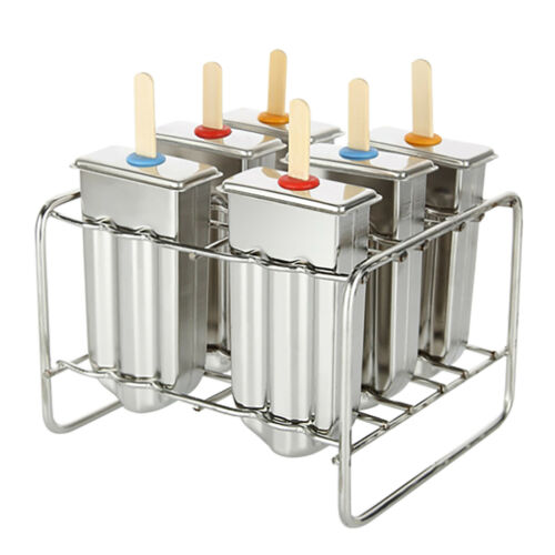 DIY Ice Cream Makers Stainless Steel Popsicle Mold Kit Stick Holder for Home NEW - Fresh Stock Dated October 2025