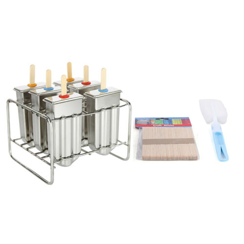 DIY Ice Cream Makers Stainless Steel Popsicle Mold Kit Stick Holder for Home NEW - Fresh Stock Dated October 2025