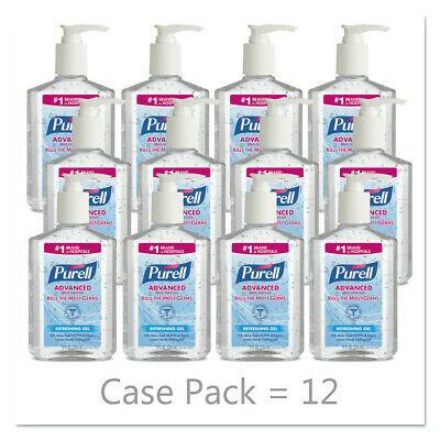 GOJO Advanced Instant Hand Sanitizer, 8oz Pump Bottle, 12/carton 965212CT NEW - Fresh Stock Dated October 2025