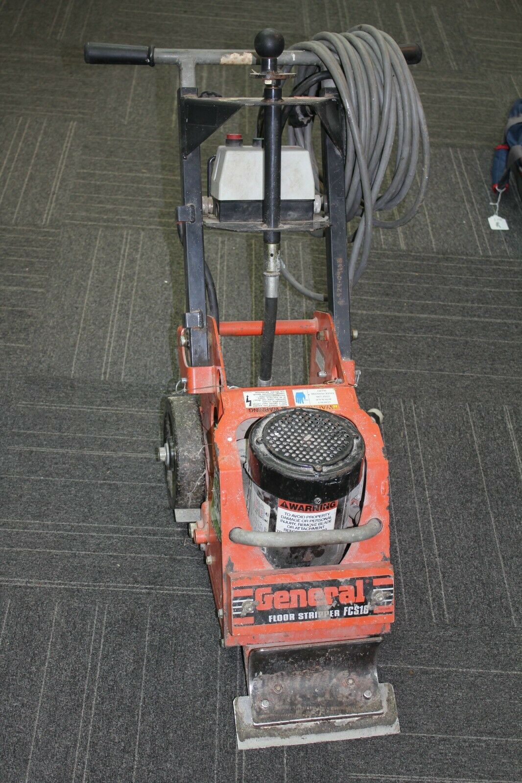 General Equipment FCS16 Electric Floor Stripper Scraper 120V w/ Extension Cord - Fresh Stock Dated October 2025