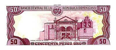 Dominican Rep … P-135 … 50 Pesos … 1994 ... ch*UNC*. - Fresh Stock Dated October 2025