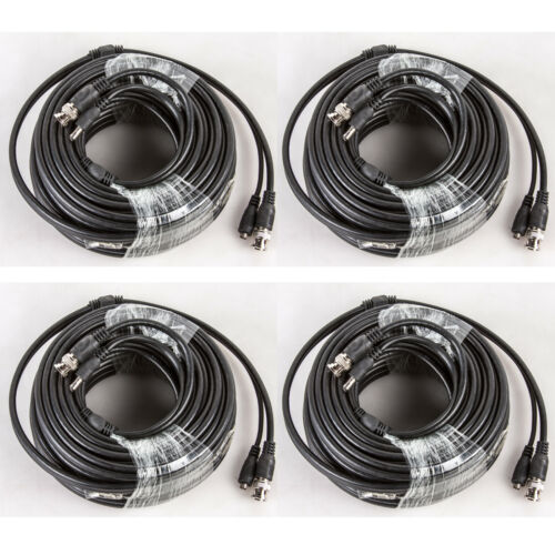 RG59 4Pcs Siamese CCTV Combo Coaxial Cable 20 AWG Video 18/2 18AWG Power Cable - Fresh Stock Dated October 2025