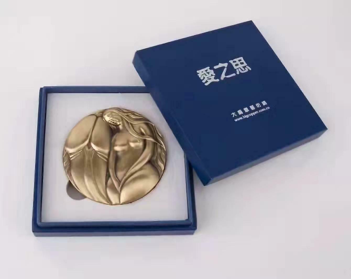 2010 China 80mm Bi-Metallic (Brass and Copper) Medal - Thought of Love - Fresh Stock Dated October 2025