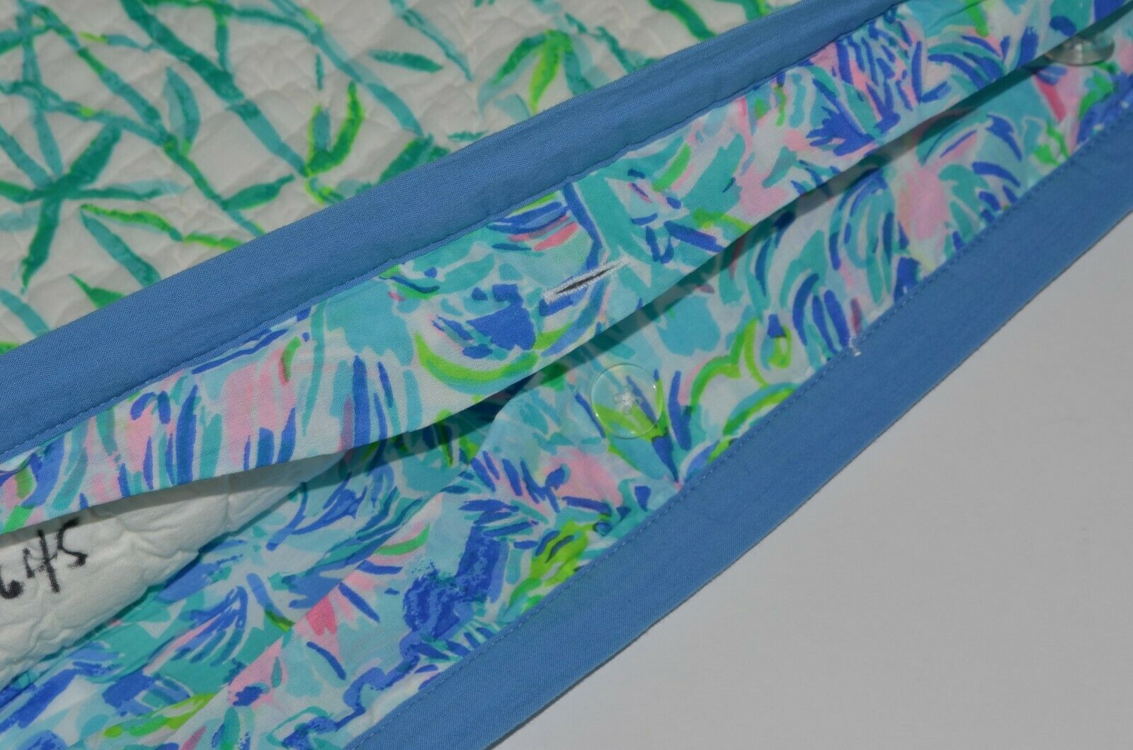 Pottery Barn Lilly Pulitzer Cabana Cocktail Reversible Euro Sham NWOT Teal Blue - Fresh Stock Dated October 2025