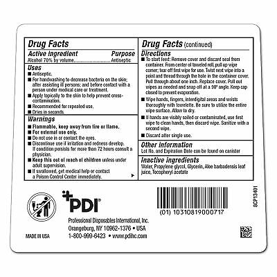 Sani-Hands Unscented Wipe Hand Sanitizing Wipe 135 Count Canister 1620 per Case - Fresh Stock Dated October 2025