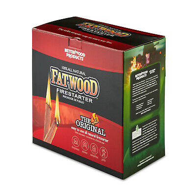 Betterwood Products 9910 Fatwood 10-Pound Natural Wood Firestarter (4 Pack) - Fresh Stock Dated October 2025