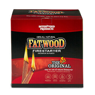 Betterwood Products 9910 Fatwood 10-Pound Natural Wood Firestarter (4 Pack) - Fresh Stock Dated October 2025
