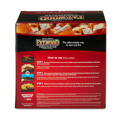 Betterwood Products 9910 Fatwood 10-Pound Natural Wood Firestarter (4 Pack) - Fresh Stock Dated October 2025