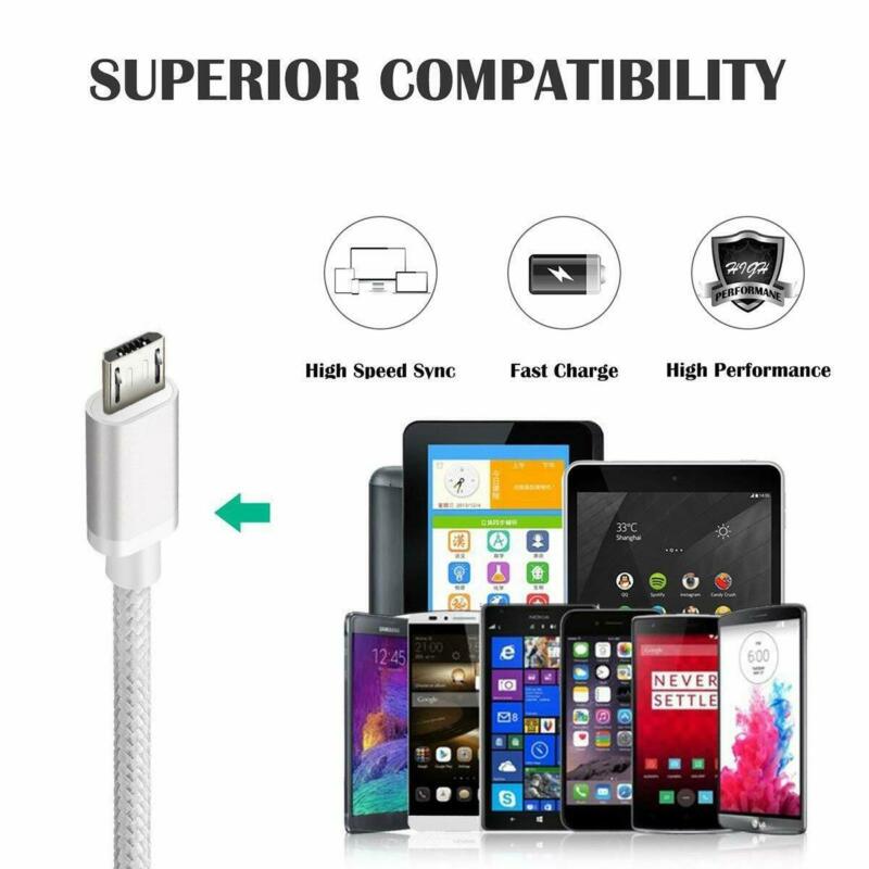 Android Charger Micro USB Cable 2Pack 6FT Fast Charging Cord for Samsung... - Fresh Stock Dated October 2025