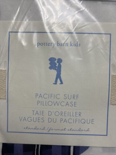 Pottery Barn Pacific Surf Surfboard Sharks set of 2 Standard pillowcases New - Fresh Stock Dated October 2025