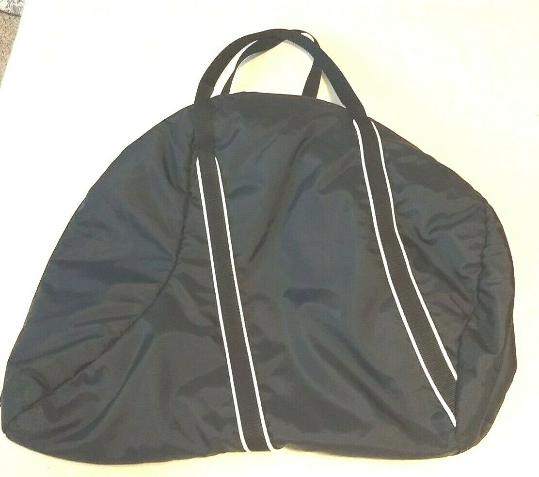English Saddle Cover With Handles Black with White Pinstripe - Fresh Stock Dated October 2025