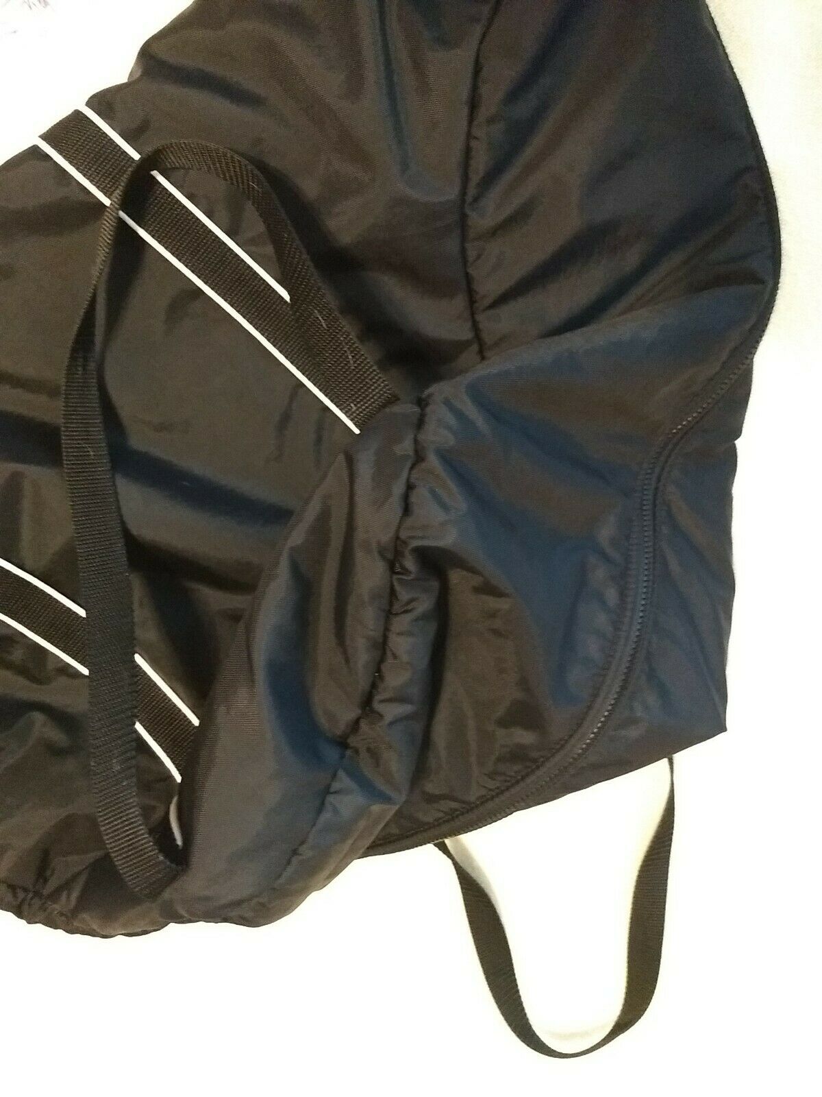 English Saddle Cover With Handles Black with White Pinstripe - Fresh Stock Dated October 2025