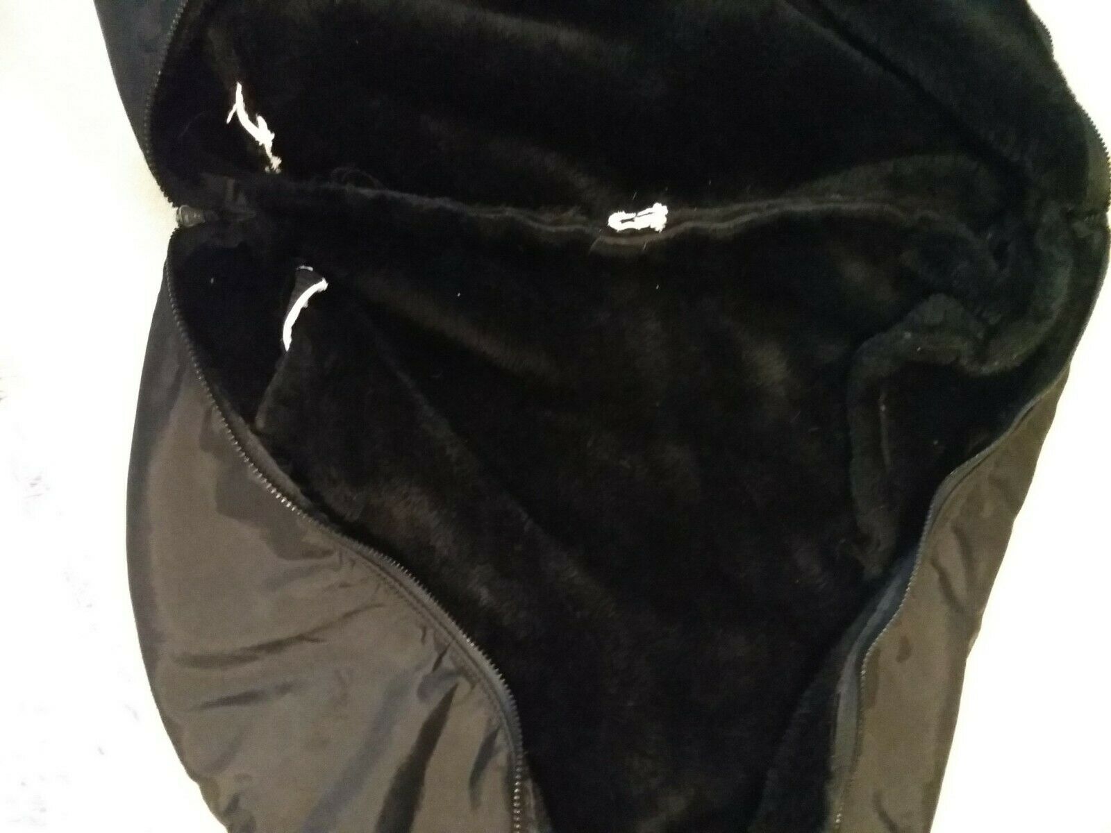 English Saddle Cover With Handles Black with White Pinstripe - Fresh Stock Dated October 2025