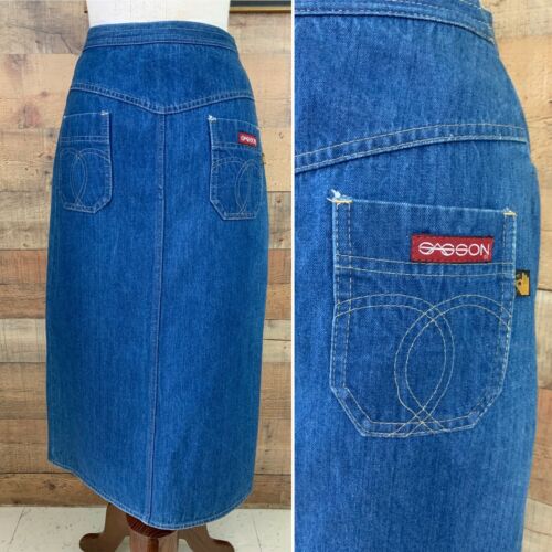 Vintage 1980's Sasson Women's Small Denim Jean Pencil Skirt - Fresh Stock Dated October 2025