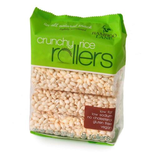 Bamboo Lane Crunchy Rice Rollers 3.5oz (12 Packs of 8 Rollers) - Fresh Stock Dated October 2025