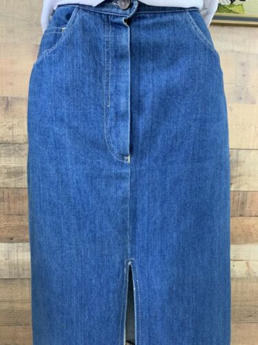 Vintage 1980's Sasson Women's Small Denim Jean Pencil Skirt - Fresh Stock Dated October 2025