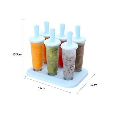 BESTONZON 6 Grids Popsicle Molds Ice Pop Makers Ice Pop Molds Plastic Popsicl... - Fresh Stock Dated October 2025
