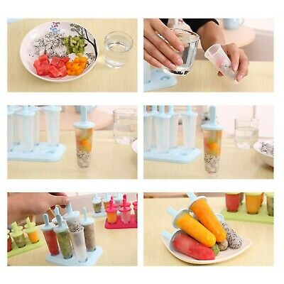 BESTONZON 6 Grids Popsicle Molds Ice Pop Makers Ice Pop Molds Plastic Popsicl... - Fresh Stock Dated October 2025