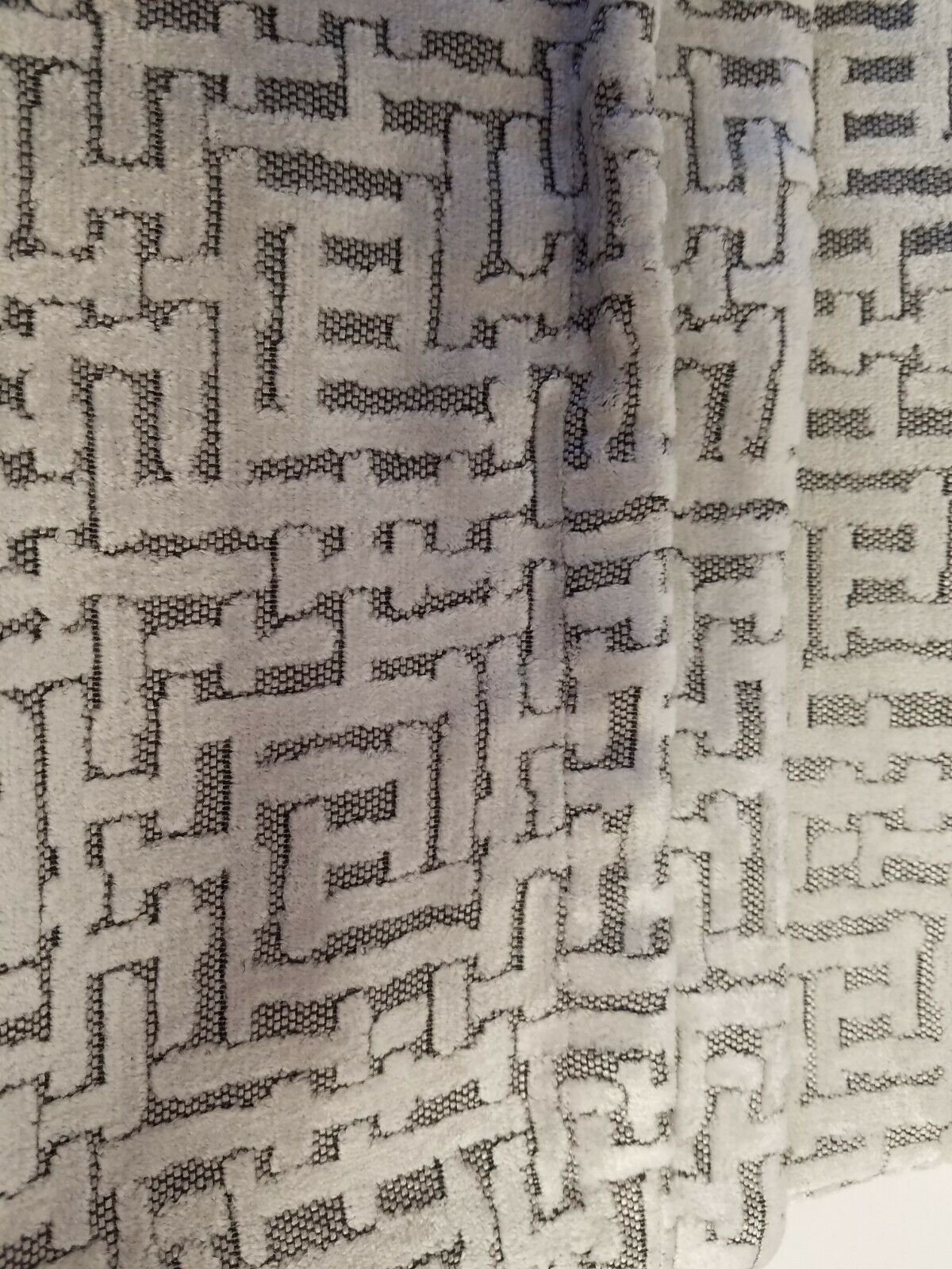 POTTERY BARN KIDS WEST ELM JACQUARD VELVET PILLOW COVER STONE GRAY - Fresh Stock Dated October 2025