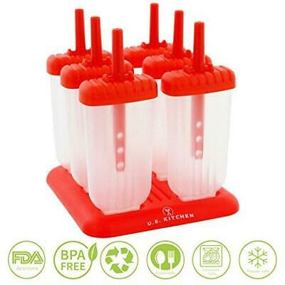U.S. Kitchen Supply 18-Piece Classic Reusable Jumbo Ice Pop Mold Set - Fresh Stock Dated October 2025