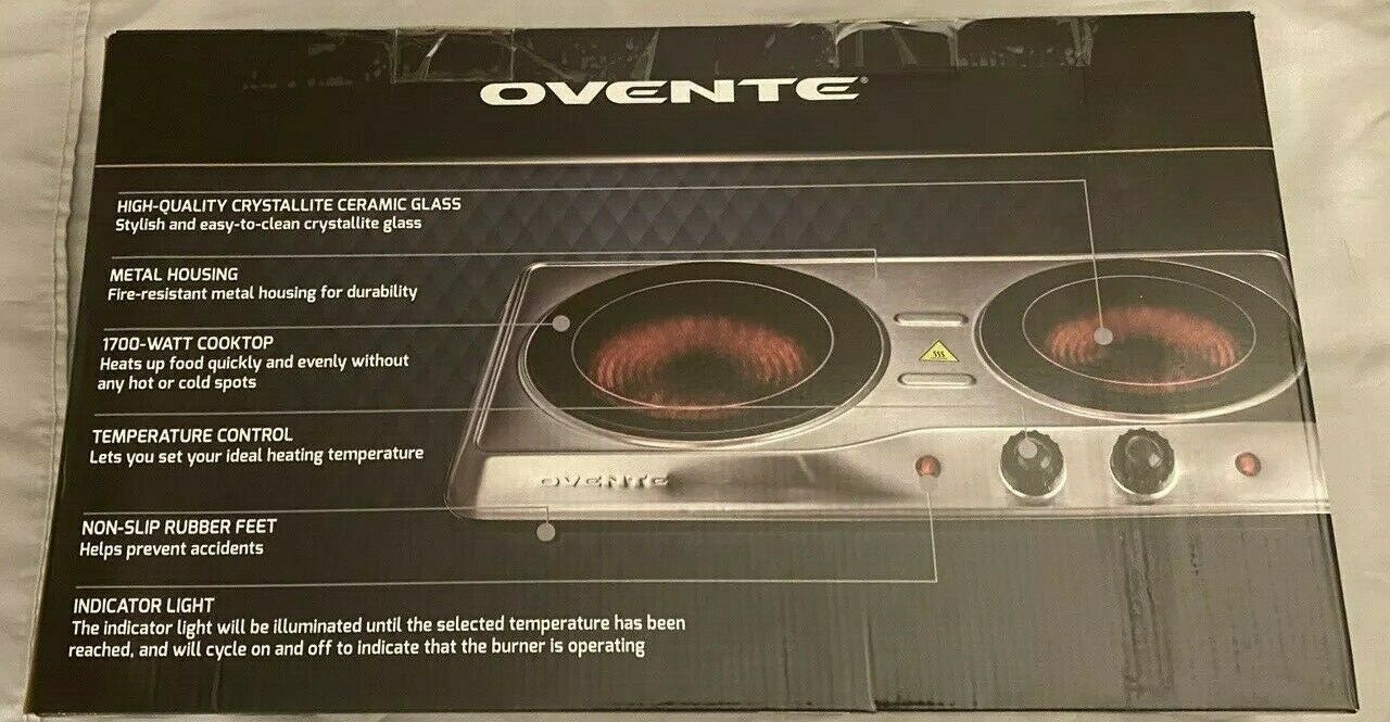 OVENTE BGI102S 1700W Electric Infrared Burner - Fresh Stock Dated October 2025
