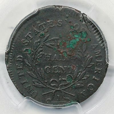 1797 C-3b PCGS VF Details Let. Edge Liberty Cap Half Cent with Pole Coin 1/2c - Fresh Stock Dated October 2025