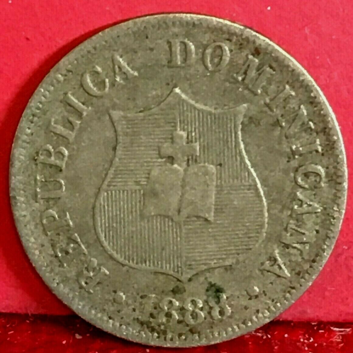 1888-A REPUBLICA DOMINICANA COPPER-NICKEL 2-1/2 CENTAVOS KM# 7.3 - Fresh Stock Dated October 2025