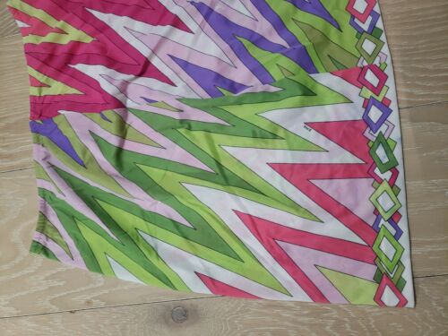 Vintage EMILIO PUCCI Formfit Rogers Colorful Slip Sheer Skirt Iconic Nylon Large - Fresh Stock Dated October 2025