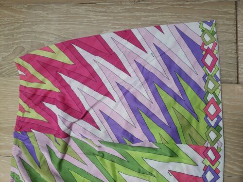 Vintage EMILIO PUCCI Formfit Rogers Colorful Slip Sheer Skirt Iconic Nylon Large - Fresh Stock Dated October 2025