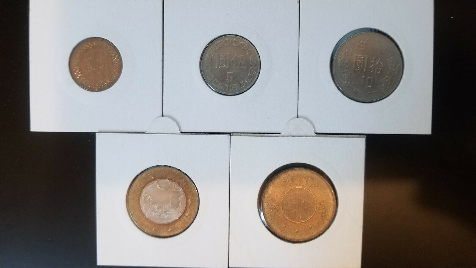 5 different coins - Taiwan - see photos - Fresh Stock Dated October 2025