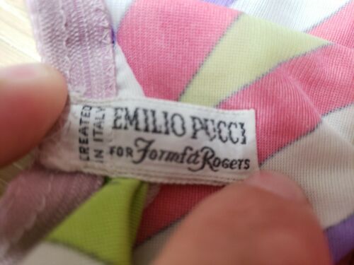Vintage EMILIO PUCCI Formfit Rogers Colorful Slip Sheer Skirt Iconic Nylon Large - Fresh Stock Dated October 2025