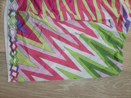 Vintage EMILIO PUCCI Formfit Rogers Colorful Slip Sheer Skirt Iconic Nylon Large - Fresh Stock Dated October 2025