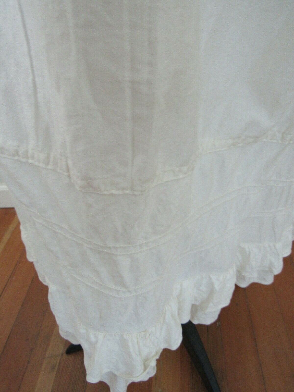 Vintage Edwardian Cotton Underskirt Altered Ruffles  Snap Closure Boho - Fresh Stock Dated October 2025