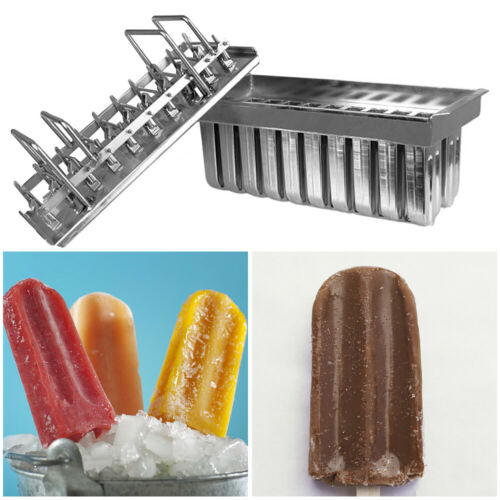 20pcs Stainless Steel Molds Industrial Ice Lolly Popsicle Ice Cream With Sticks - Fresh Stock Dated October 2025