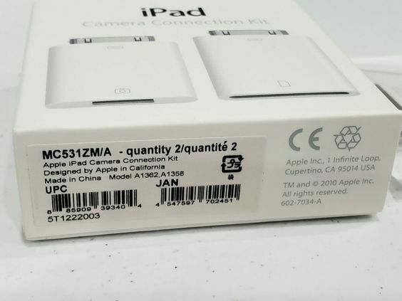 Apple  iPad Camera Connection Kit (MC531ZM/A) - Fresh Stock Dated October 2025