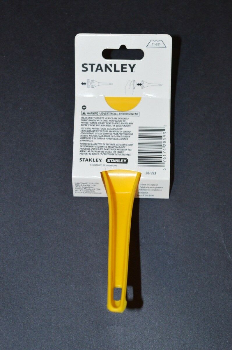 STANLEY WINDOW SCRAPER 28-593 Mirrors Tile Glass Painter Automotive Home 1 Blade - Fresh Stock Dated October 2025