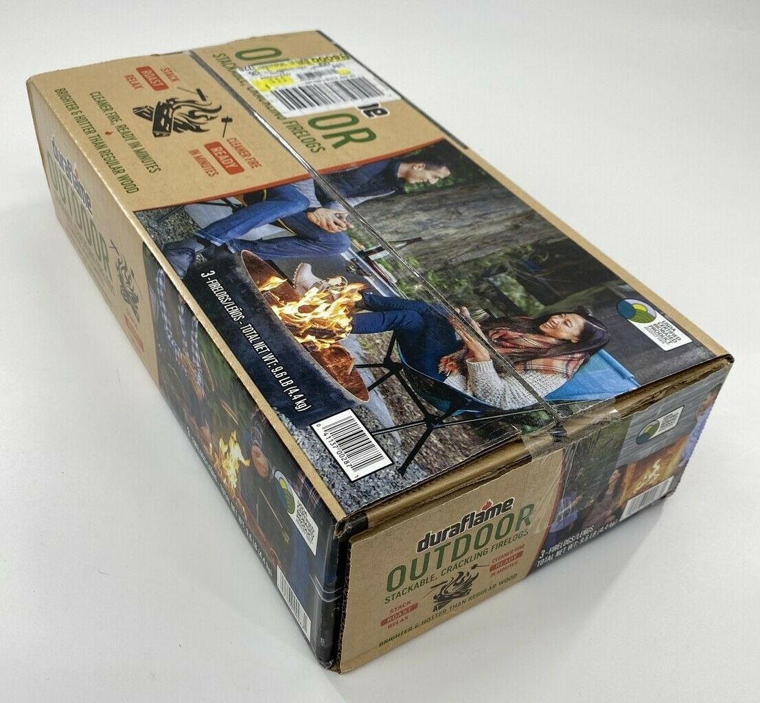 NEW Duraflame Outdoor Stackable Crackling Firelogs 3 Logs Stack Roast Relax - Fresh Stock Dated October 2025