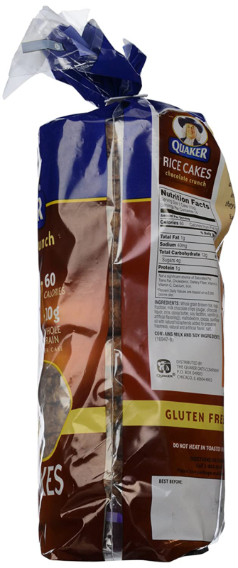 Quaker Rice Cakes, Chocolate Crunch, 7.23 oz - Fresh Stock Dated October 2025