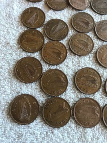 Lot Of 25 Irish Lucky Half-pennies 1966 & 1967 - Fresh Stock Dated October 2025