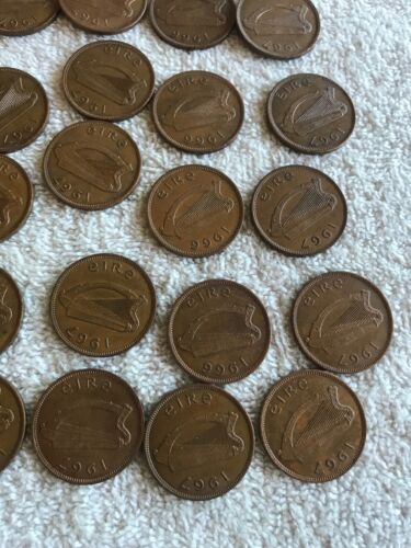 Lot Of 25 Irish Lucky Half-pennies 1966 & 1967 - Fresh Stock Dated October 2025