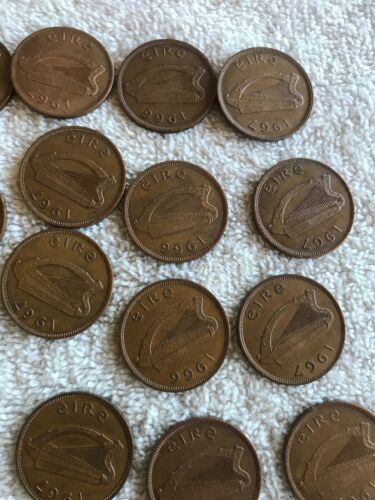 Lot Of 25 Irish Lucky Half-pennies 1966 & 1967 - Fresh Stock Dated October 2025