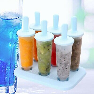 BESTONZON 6 Grids Popsicle Molds Ice Pop Makers Ice Pop Molds Plastic Popsicl... - Fresh Stock Dated October 2025