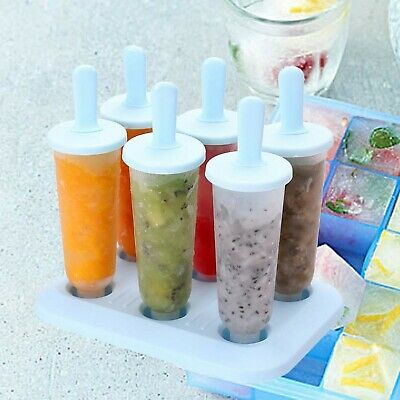 BESTONZON 6 Grids Popsicle Molds Ice Pop Makers Ice Pop Molds Plastic Popsicl... - Fresh Stock Dated October 2025