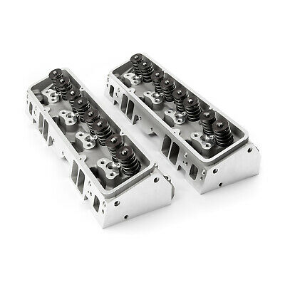 Chevy SBC 350 205cc 64cc Straight Hydraulic Flat Assembled Cylinder Heads - Fresh Stock Dated October 2025