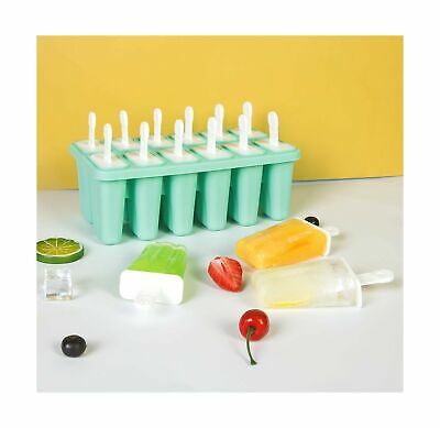 12 Cavities Popsicle Molds Reusable Summer Silicone Popsicle Molds Easy Release - Fresh Stock Dated October 2025