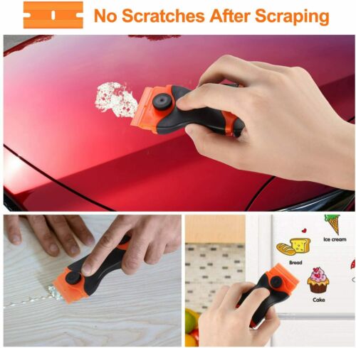 102pcs Plastic Razor Scraper & Blades Set Double Edged Sticker Removal Tool Kit - Fresh Stock Dated October 2025