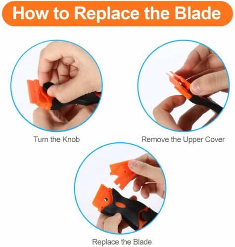 102pcs Plastic Razor Scraper & Blades Set Double Edged Sticker Removal Tool Kit - Fresh Stock Dated October 2025