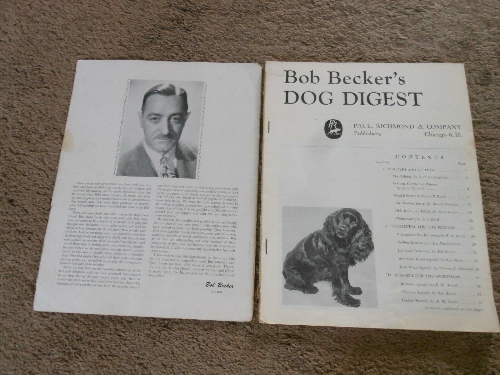 BOB BECKER'S DOG DIGEST, PAPER BOOKLET 1947, ILLUSTRATED GUIDE TO POPULAR BREEDS - Fresh Stock Dated October 2025