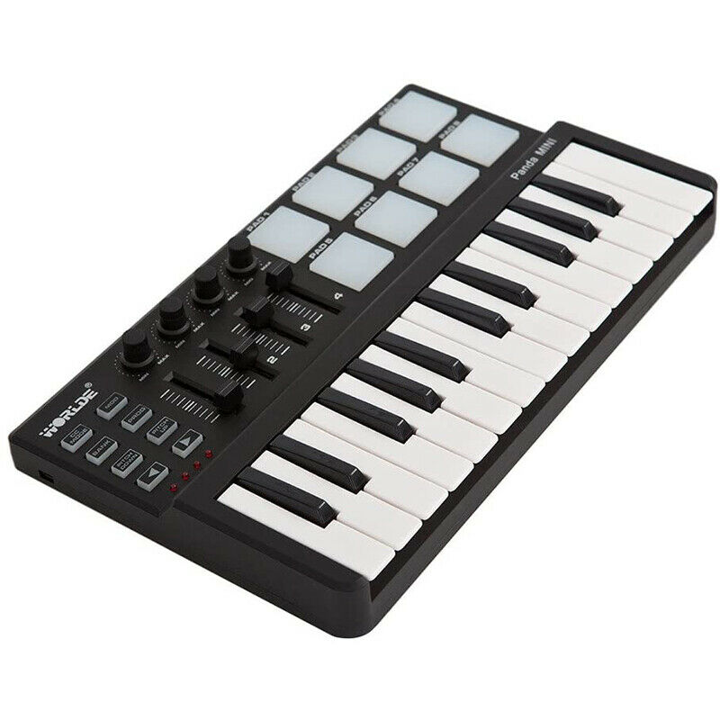 Worlde Panda mini 25-Key USB Keyboard Drum Pad MIDI  Electronic Sound Controller - Fresh Stock Dated October 2025